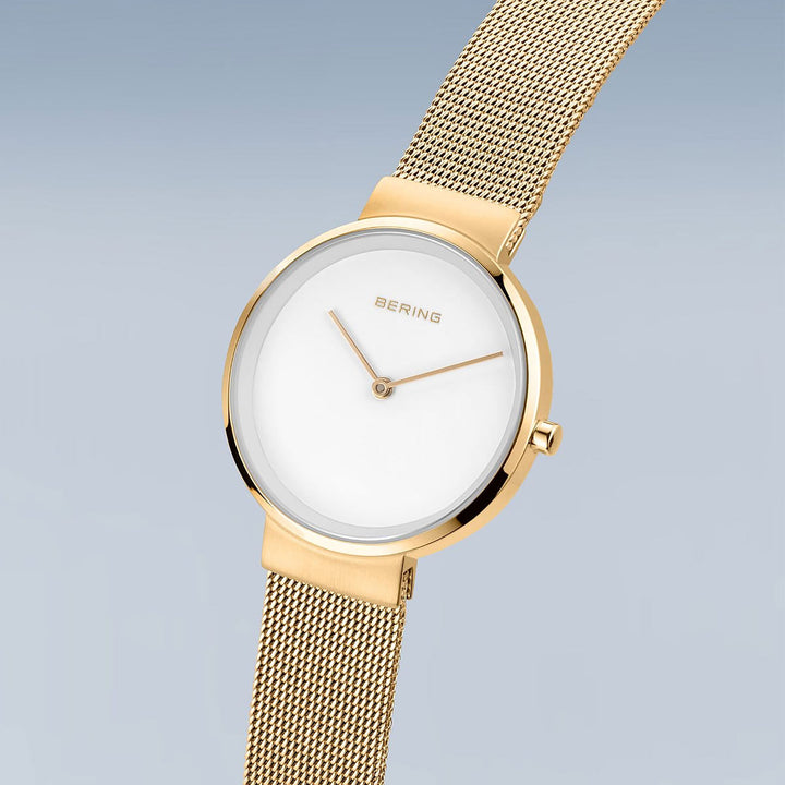 Bering Classic Polished Gold Quartz Watch 14531-334