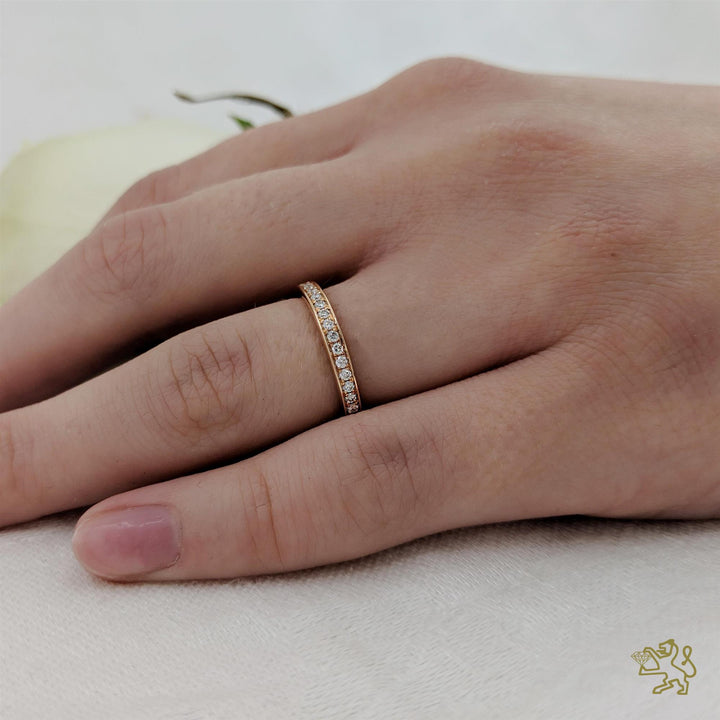 Memoire Classic Bridal 0.15ct Diamond Rose Gold Ring