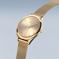 Bering 31mm Ultra Slim Gold Plated Quartz Watch 17031-333