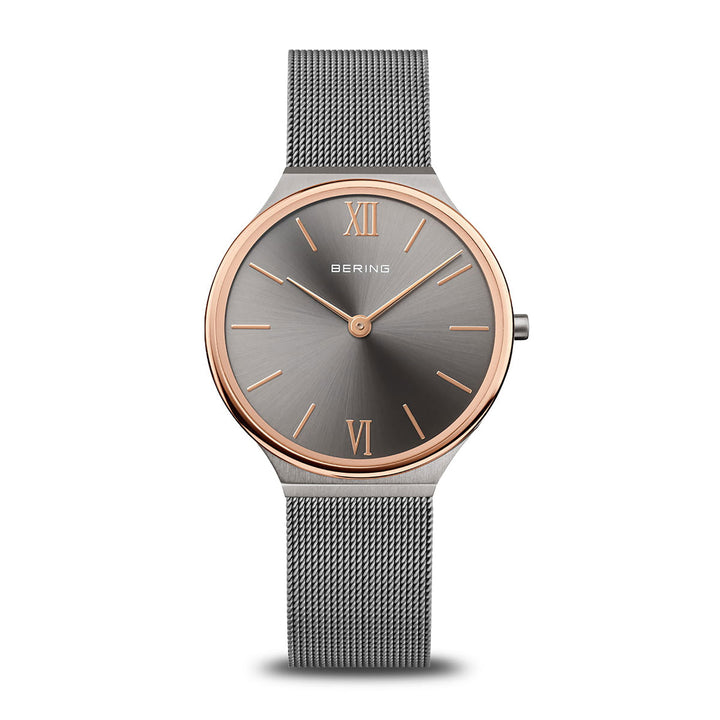 Bering Ultra Slim Rose Gold Plated Quartz Watch 18434-369