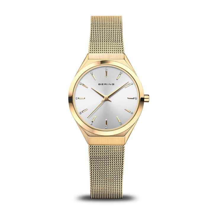 Bering 29mm Ultra Slim Gold Plated Quartz Watch 18729-330
