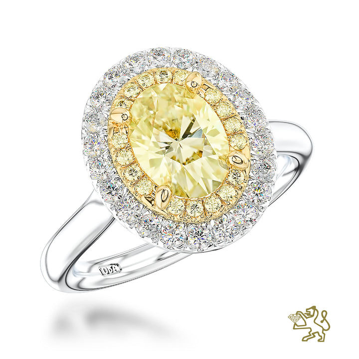 Skye Duo Oval 1.15ct Diamond Platinum Ring - Michael Jones Jeweller