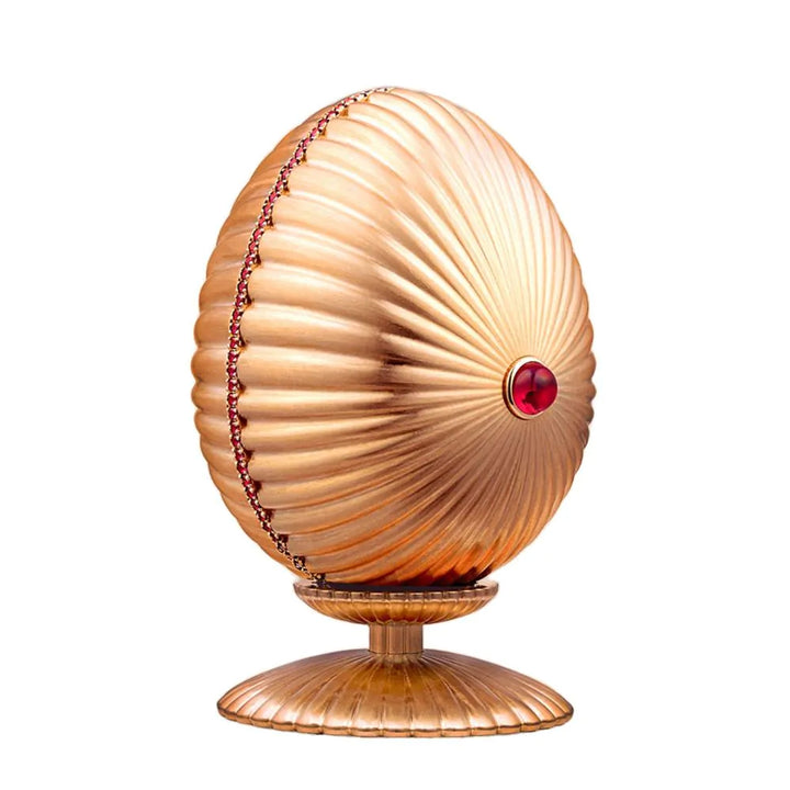 Fabergé Colours of Love 18ct Rose Gold Ruby Fluted 180 Limited Edition Egg Objet