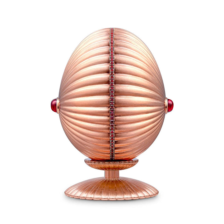 Fabergé Colours of Love 18ct Rose Gold Ruby Fluted 180 Limited Edition Egg Objet