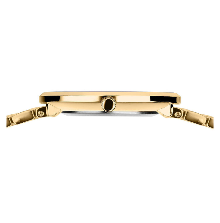 Bering 34mm Titanium Polished Gold Plated Quartz Watch 19334-334