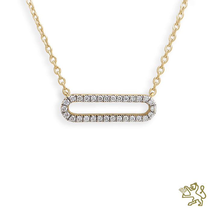Love Links 0.28ct Diamond Yellow Gold Open Link Necklace