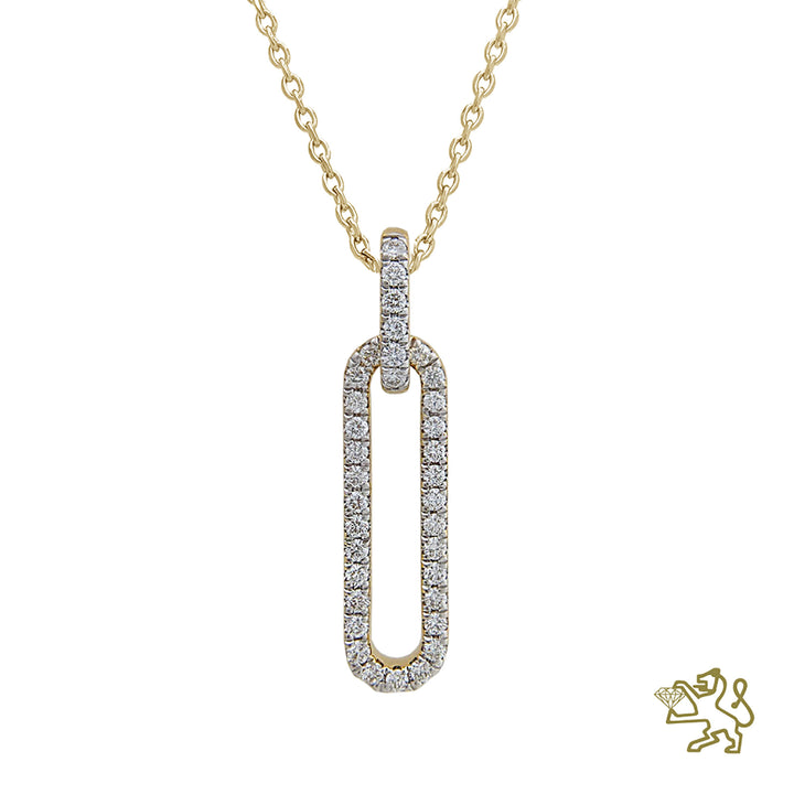 Love Links 0.37ct Diamond Yellow Gold Open Link Necklace
