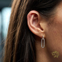 Love Links 0.50ct Diamond Yellow Gold Open Link Drop Earrings - Michael Jones Jeweller