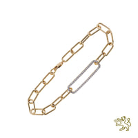Love Links 0.50ct Diamond Yellow Gold Oval Linked Bracelet
