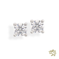 Open Tulip 0.30ct Diamond Platinum Stud Earrings - Michael Jones Jeweller