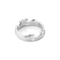 Georg Jensen FUSION 18ct White Gold End Ring. Size 56 (O 1/2)
