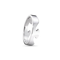 Georg Jensen FUSION 18ct White Gold End Ring. Size 56 (O 1/2)