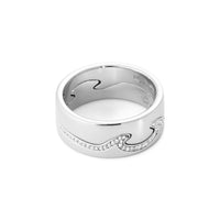 Georg Jensen FUSION 18ct White Gold End Ring. Size 56 (O 1/2)