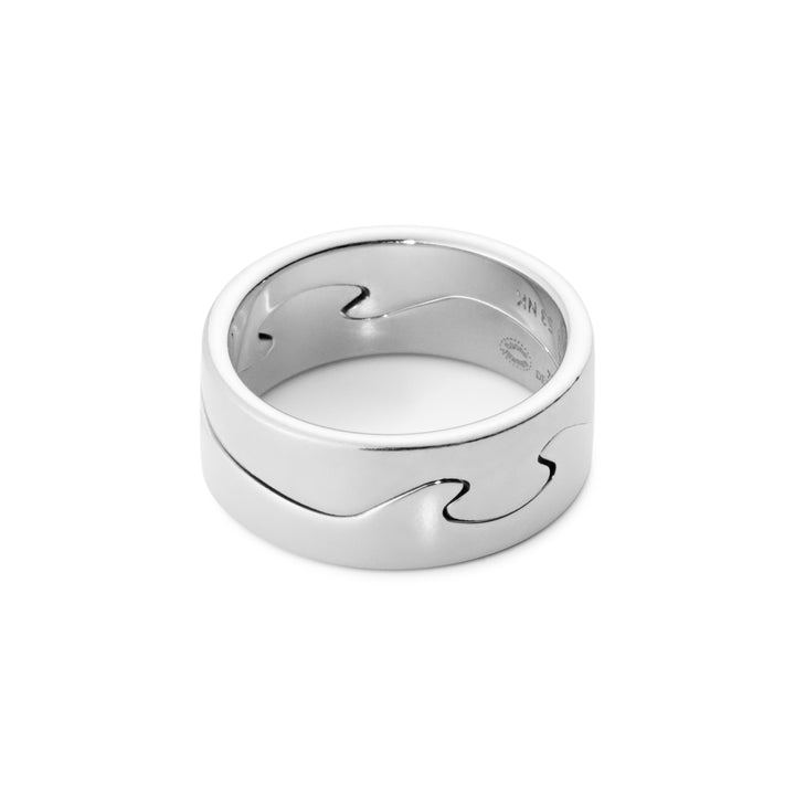 Georg Jensen FUSION 18ct White Gold End Ring Size 56 (O 1/2)