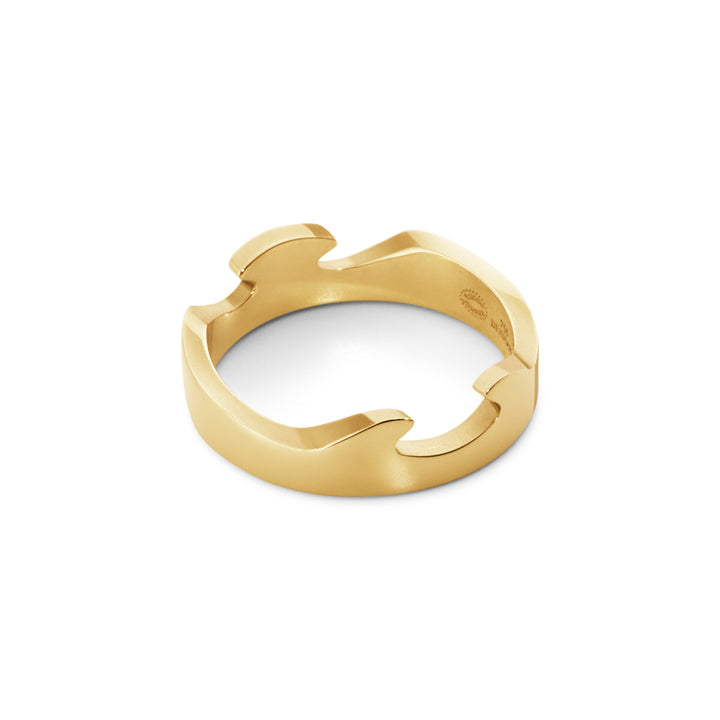 Georg Jensen FUSION 18ct Yellow Gold End Ring Size 56 (O 1/2)