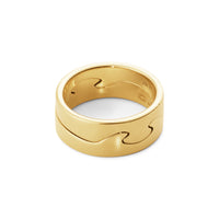 Georg Jensen FUSION 18ct Yellow Gold End Ring Size 56 (O 1/2)