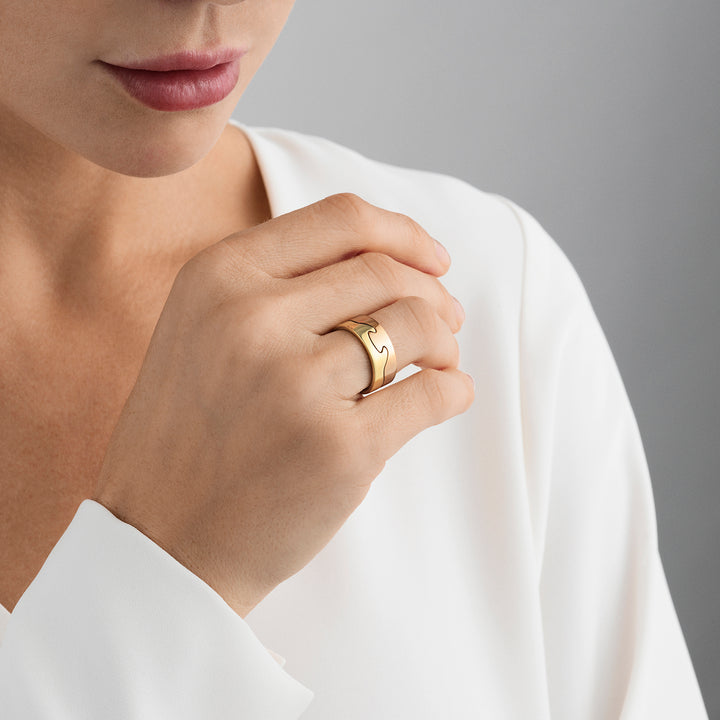 Georg Jensen FUSION 18ct Rose Gold End Ring Size 56 (O½) - Michael Jones Jeweller