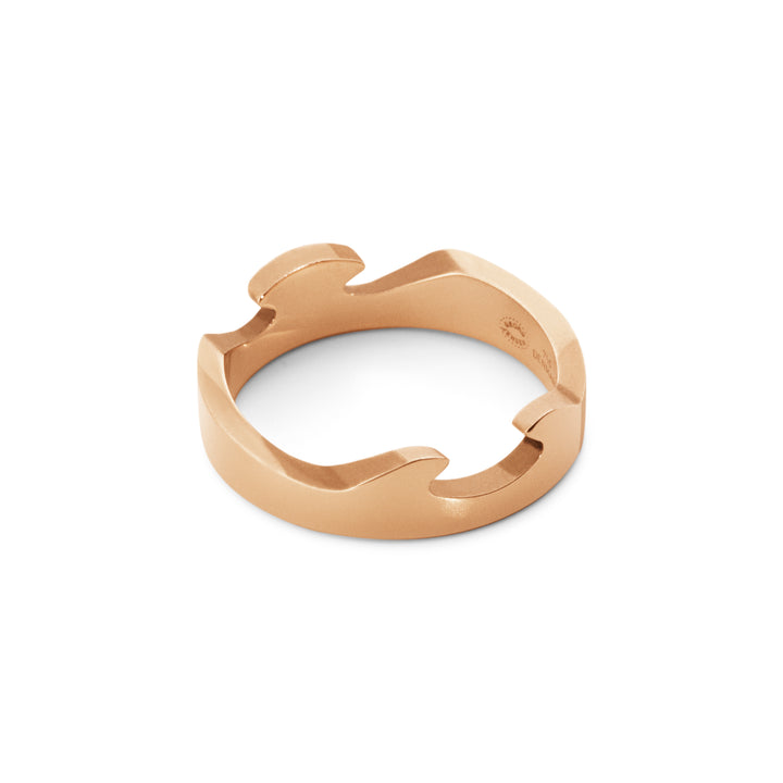 Georg Jensen FUSION 18ct Rose Gold End Ring Size 56 (O 1/2)