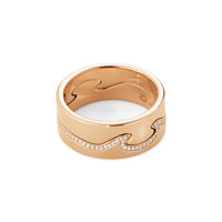 Georg Jensen FUSION 18ct Rose Gold End Ring Size 56 (O 1/2)