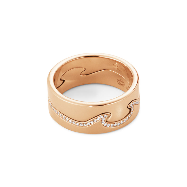 Georg Jensen FUSION 18ct Rose Gold End Ring. Size 56 (O 1/2)