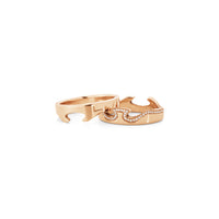 Georg Jensen FUSION 18ct Rose Gold End Ring. Size 56 (O 1/2)
