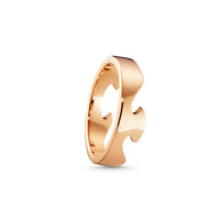 Georg Jensen FUSION 18ct Rose Gold End Ring Size 56 (O 1/2)