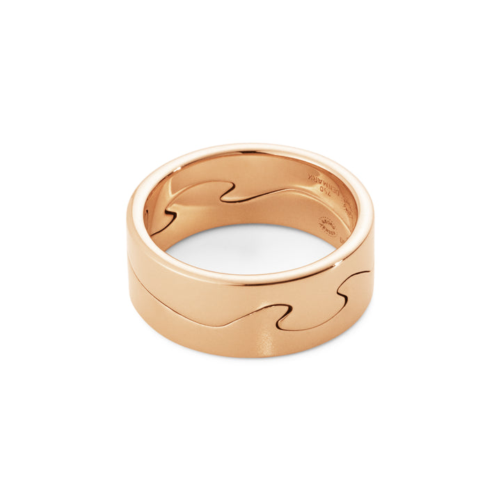 Georg Jensen FUSION 18ct Rose Gold End Ring Size 56 (O 1/2)