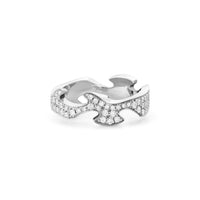 Georg Jensen FUSION 18ct White Gold Diamond Centre Ring Size 56 (O½) - Michael Jones Jeweller