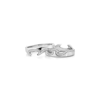 Georg Jensen FUSION 18ct White Gold Diamond End Ring Size 56 (O 1/2)