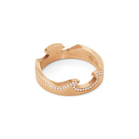 Georg Jensen FUSION 18ct Rose Gold Diamond End Ring Size 56 (O½) - Michael Jones Jeweller