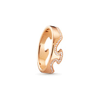 Georg Jensen FUSION 18ct Rose Gold Diamond End Ring Size 56 (O½) - Michael Jones Jeweller