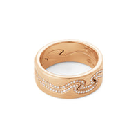 Georg Jensen FUSION 18ct Rose Gold Diamond End Ring Size 56 (O 1/2)