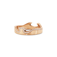 Georg Jensen FUSION 18ct Rose Gold Diamond End Ring Size 56 (O 1/2)