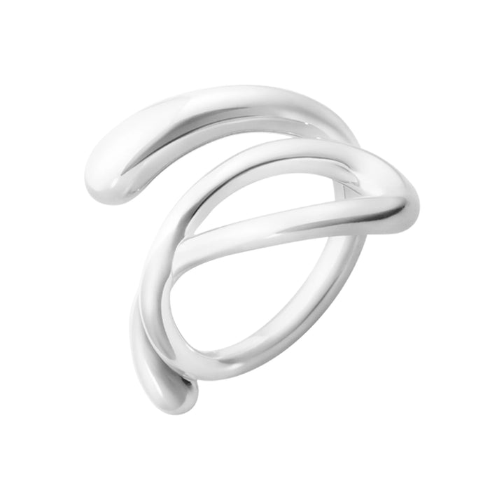 Georg Jensen MERCY Sterling Silver Swirl Ring Size 55 (O)