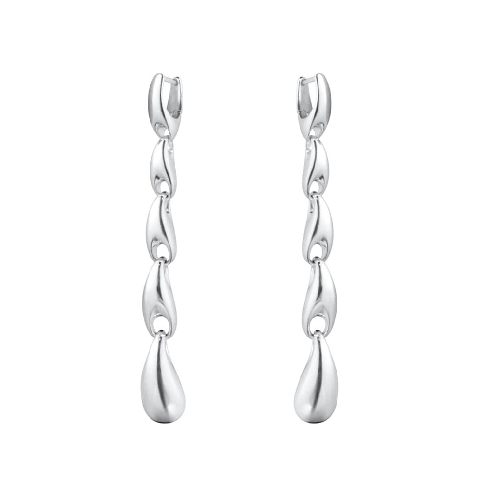 Georg Jensen REFLECT Sterling Silver Long Earrings - Michael Jones Jeweller