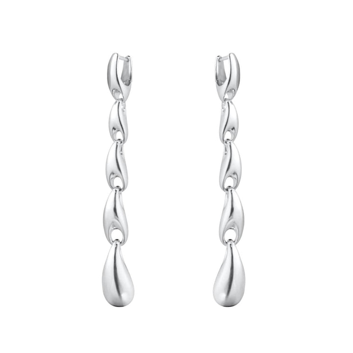 Georg Jensen REFLECT Sterling Silver Long Earrings - Michael Jones Jeweller