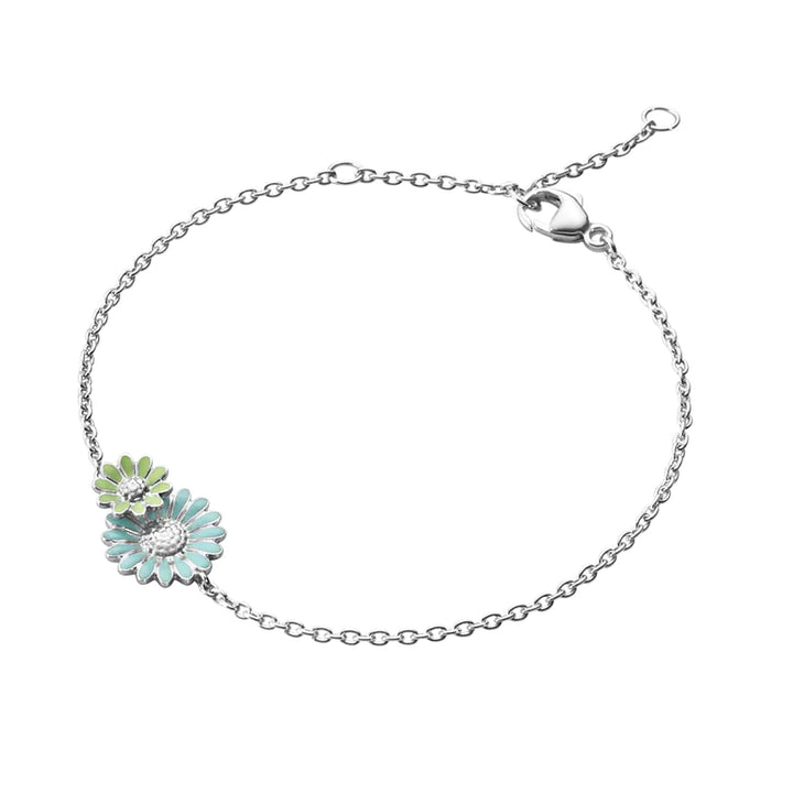 Georg Jensen DAISY Enamel Sterling Silver Bracelet