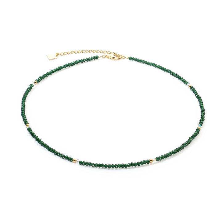 Coeur De Lion Necklace Little Twinkle Gold-Dark Green - Michael Jones Jeweller
