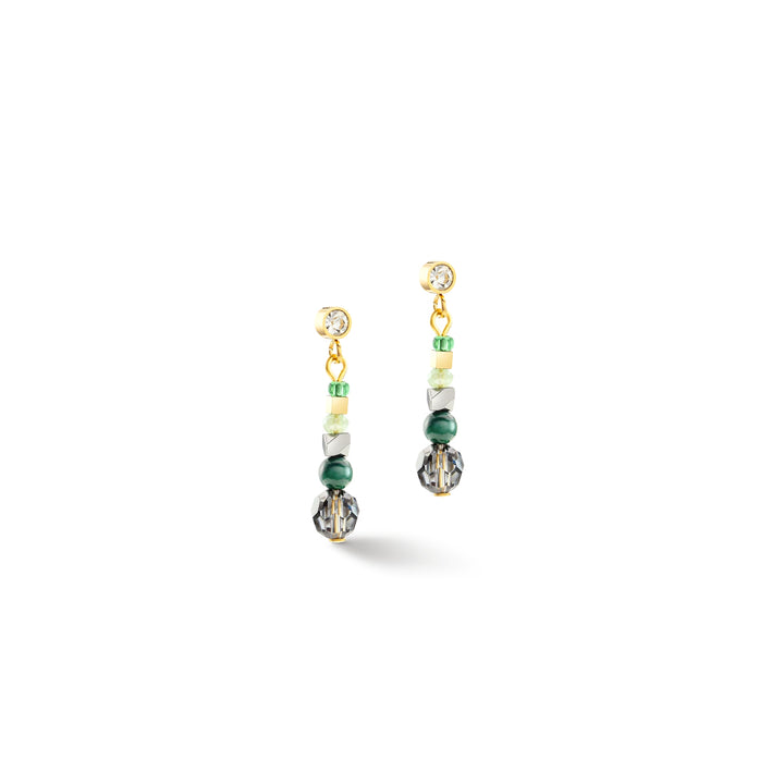 Coeur De Lion Earrings Amulet Glamorous Green Gold