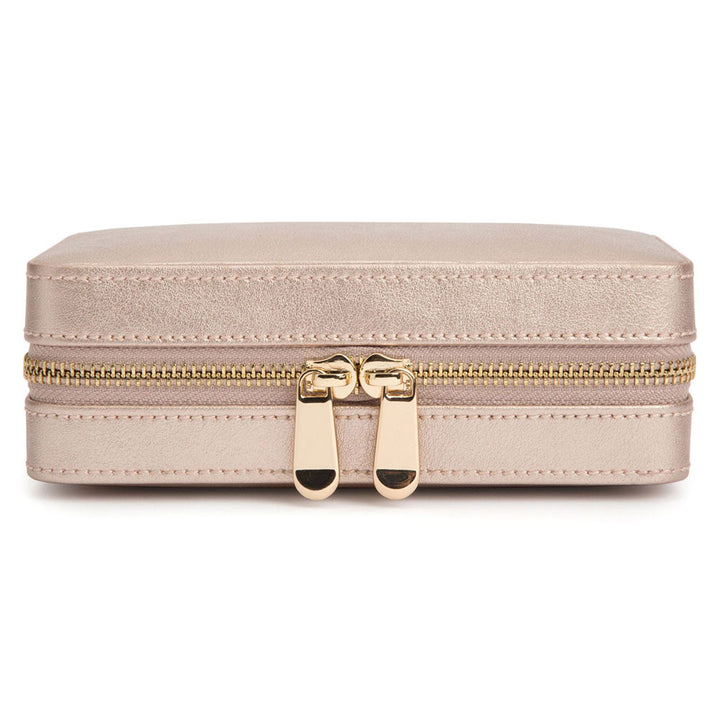Wolf Palermo Rose Gold Zip Travel Jewellery Case