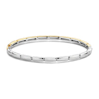 Ti Sento Yellow Gold Plated Brick Link Bangle - Michael Jones Jeweller