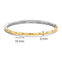Ti Sento Yellow Gold Plated Brick Link Bangle - Michael Jones Jeweller