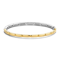 Ti Sento Yellow Gold Plated Brick Link Bangle - Michael Jones Jeweller