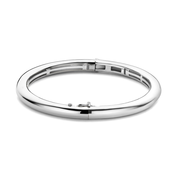 Ti Sento Polished Silver Bangle - Michael Jones Jeweller