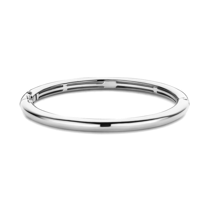 Ti Sento Polished Silver Bangle - Michael Jones Jeweller