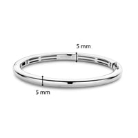 Ti Sento Polished Silver Bangle - Michael Jones Jeweller