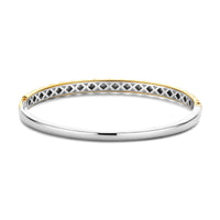 Ti Sento Yellow Gold Plated Clover Patterned Bangle