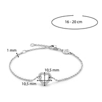 Ti Sento Pavé Cubic Zirconia Open Heart Bracelet