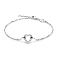 Ti Sento Pavé Cubic Zirconia Open Heart Bracelet