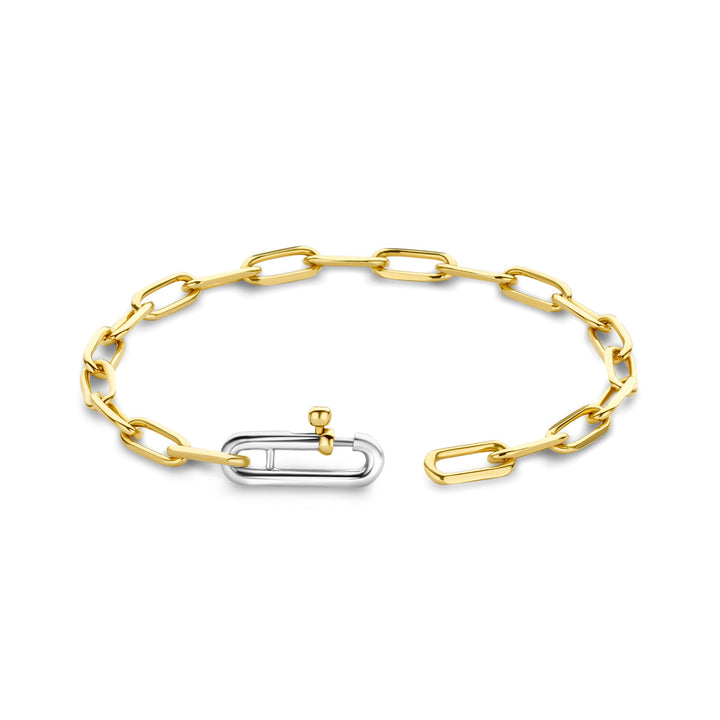 Ti Sento Yellow Gold Plated Oval Link Bracelet